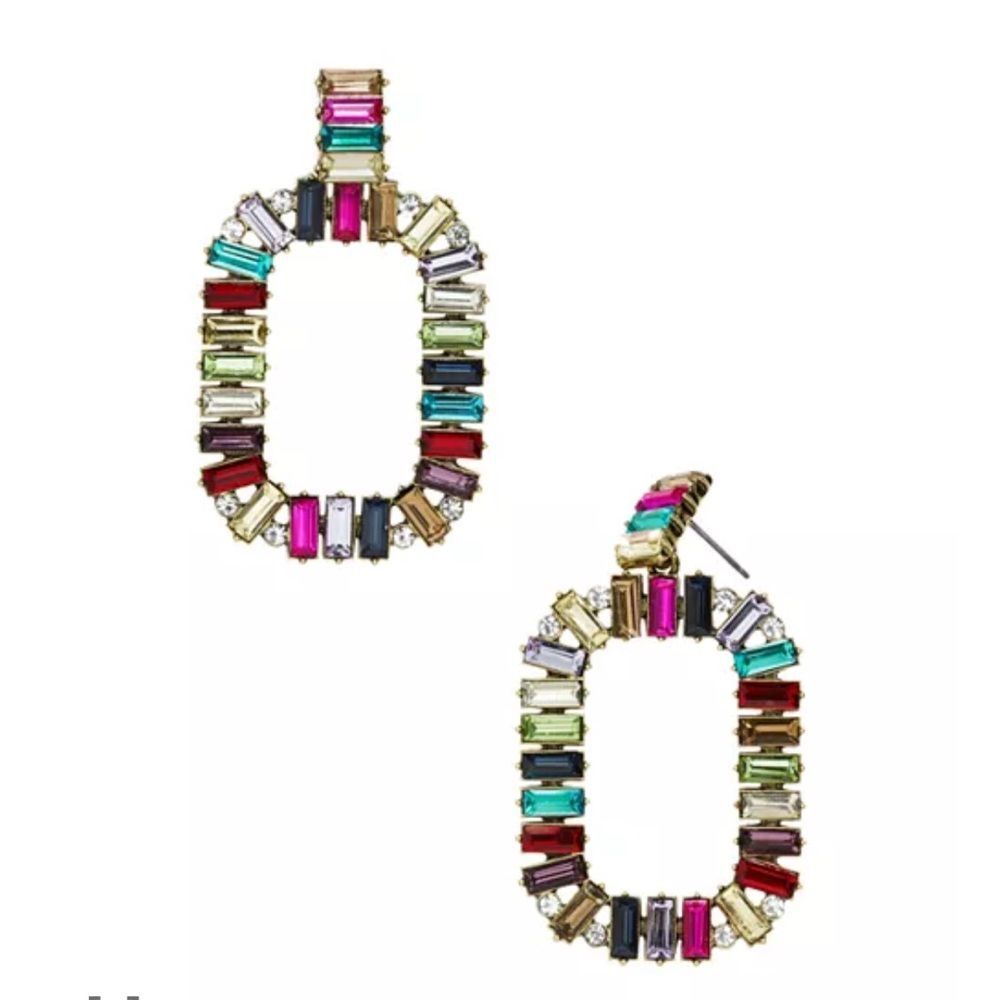 Baublebar Gena Baguette Clear Crystal Drop Earrings